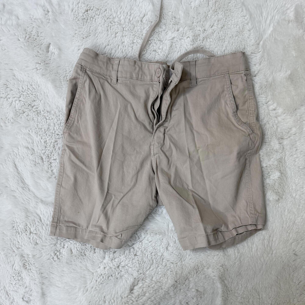 Men's Casual Beige Shorts with Drawstring Waist